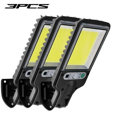 

Liwarace 3Pcs 117COB Outdoor Solar Body Sensor Street Wall Garden Light