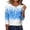 Multicolor#4, variant on Women's Floral Print Button Front 3/4 Sleeve T-Shirt, Casual Loose Fit Round Neck Blouse, Soft Stretchy Summer Tops for Women, Sizes S-2XL