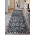 thumbnail image 2 of Bloom Rugs Washable Non-Slip 7 ft Runner - Blue / Beige Traditional Oriental Runner for Entryway, Hallway, Bathroom, and Kitchen - Exact size: 2.5' x 7', 2 of 10