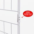 thumbnail image 4 of Econoco W2X6 2 x 6 ft. Portable Grid Panel for Clothing, White - Pack of 3, 4 of 4