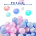 thumbnail image 4 of 100 Pit Balls Plastic Balls for Baby Toddlers GirlsToddlers for Playhouse, Baby Pool, Play Ball Fun Centers, for Babies, Kids, Toddlers 1-3, Phthalate Free BPA Free with Zip Storage Bag, 4 of 7