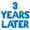 Blue, variant on Letter Balloons - 3 YEARS LATER 16" Inch Alphabet Letters Foil Mylar Balloon 3rd Birthday Party Banner (Blue)