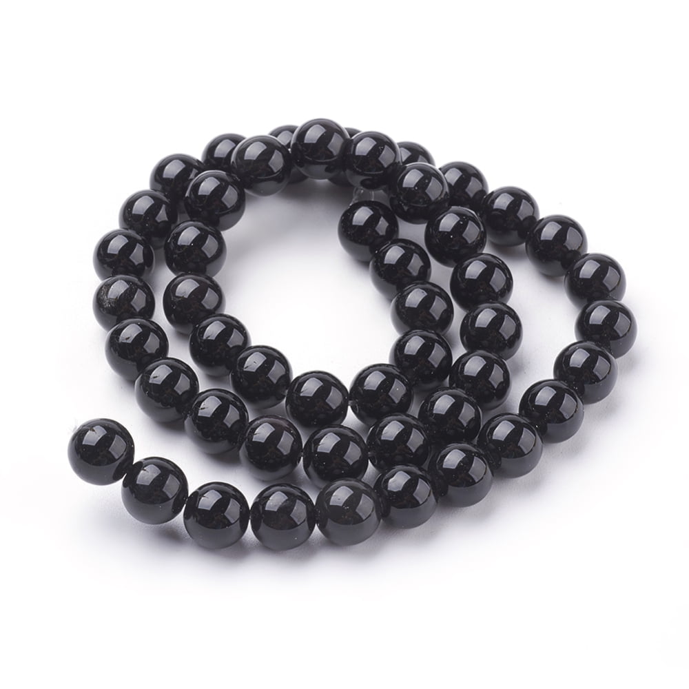 5pcs Natural Obsidian Beads Strands Round Grade AA Black And Colorful 8mm