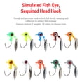 thumbnail image 3 of hook,25pcs Heads Kit 0.14oz/0.08oz Imitation Fish Lures With Eye Painted Freshwater Lures Crappie Kit Freshwater, 3 of 6