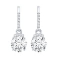 thumbnail image 2 of Rosec Jewels Lab Grown Diamond Drop Earrings (1.9 Carat, EF-VS Quality) - Ready to Gift with Jewelry Box, 10K White Gold, 2 of 6