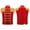 Red, variant on Aislor Kids Girls Stand Collar Sleeveless Fringe Vest Waistcoat for Stage Performance Red 8