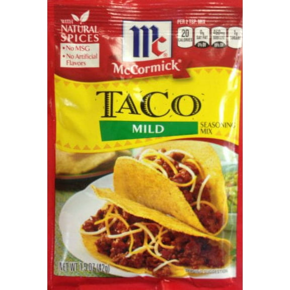 McCormick Taco Seasoning Mix Mild (Pack of 36)