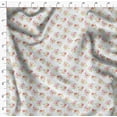 thumbnail image 4 of Soimoi Blue polyester Crepe Fabric Leaves & Grandiflora Roses Floral Decor Fabric Printed Yard 52 Inch Wide, 4 of 5