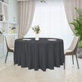 thumbnail image 3 of LAICAIW Nappe Ronde - 120 Pouces - Résistante à l'Eau, Anti-Déversement, Lavable, Nappe en Polyester, Tissu Décoratif, Housse de Table pour Table à Manger, Buffets, Fêtes et Camping, Gris, 3 of 7