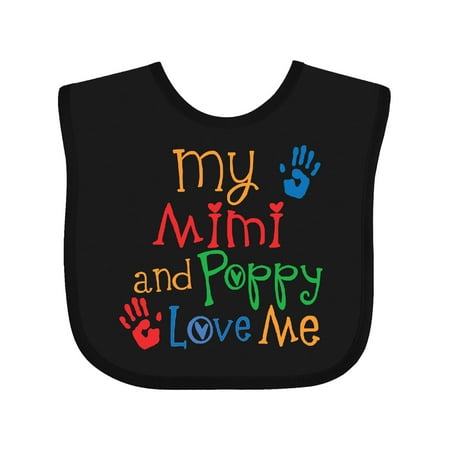 

Inktastic Mimi and Poppy Love Me Gift Baby Boy or Baby Girl Bib