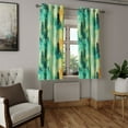 thumbnail image 2 of Ambesonne Forest Grommet Curtain, Vintage Jungle Landscape Art, 50"x96", Fern Green and Laurel Green, 2 of 5