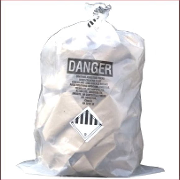 TheSafetyHouse 30" x 40" x 6 Mil CLEAR Asbestos Bags 75/case