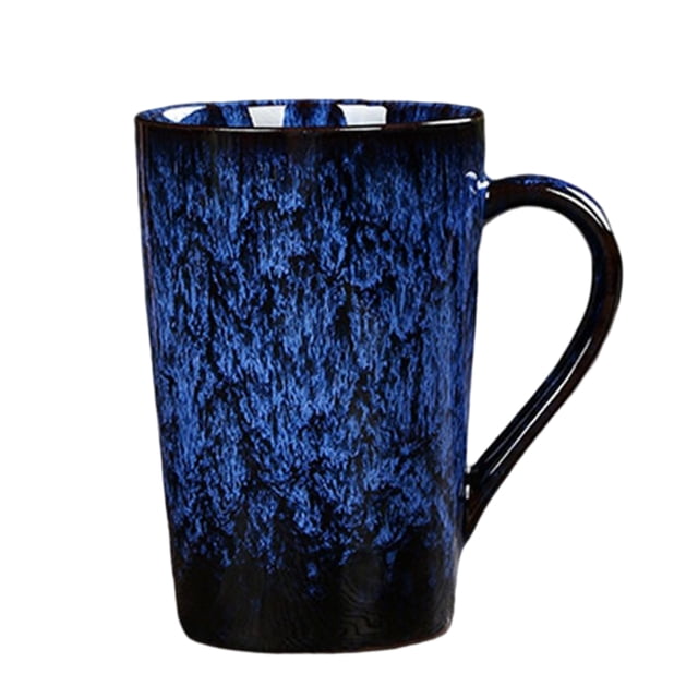 Bewildely Taza de cerámica de estilo japonés, recipientes para líquidos, cerámica, bebida, agua, bebida, taza para beber, contenedor para beber Mostrada Azul Bewildely HA081118-05