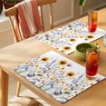 thumbnail image 4 of Placemat Set of 4 Sunflower Placemats for Dining Table Wildflower Plant Washable Table Mats for Kitchen and Party Decor Indoor & Outdoor Use, 4 of 8