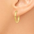 thumbnail image 3 of 14K Yellow Gold Polished Endless Tube Hoop Earrings, 3 of 4