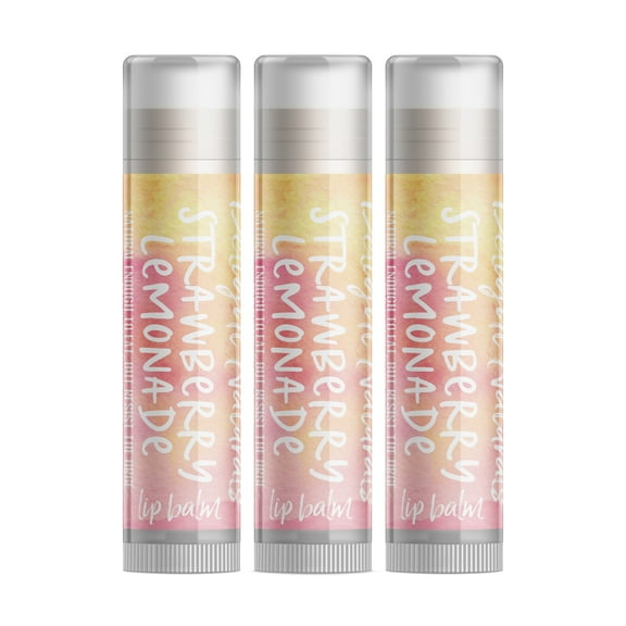 Delight Naturals Strawberry Lemonade Lip Balm - 3 Pack