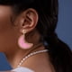 thumbnail image 4 of 1 par de pendientes Retro de verano en forma de luna, joyería colgante para novias, accesorio colgante para el hogar, fiesta en la playa al aire Ropa, zapatos y accesorios Miscelánea Rosa claro Qarigey  AP011242-04, 4 of 6