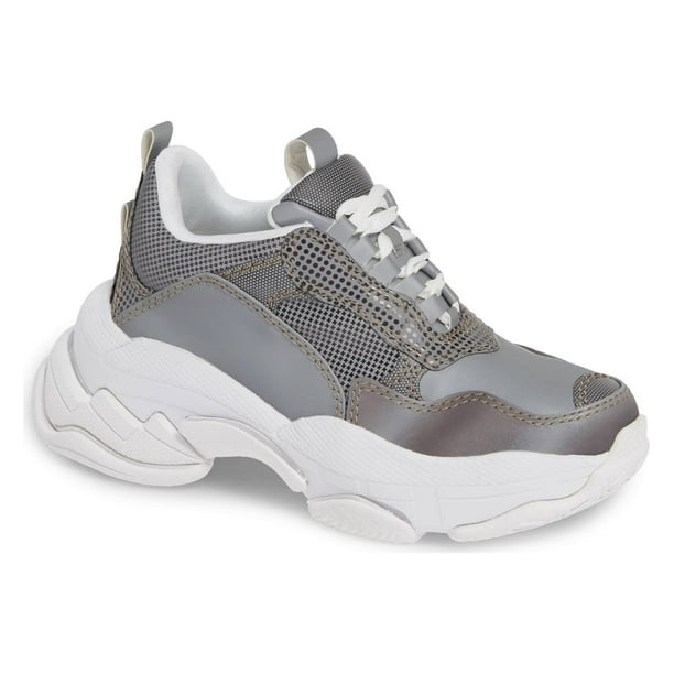 Jeffrey Campbell Lo-Fi Sneaker, Grey Combo Fabric (7.5) - Walmart.com