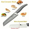 thumbnail image 4 of Serrated Bread Knife 6-inch Sharp Ceramic Kitchen Knife Rustproof Ceramic Blade Cutter Tool, 4 of 7