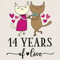 thumbnail image 2 of CafePress - 14Th Anniversary Couple - Two Tone, 100% Cotton, Zipper Tote Bag, 2 of 6