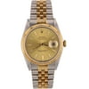 Pre-Owned Mens Two Tone Datejust Champagne Stick, 18kt Fluted Bezel, Stainless Steel & 18kt Jubilee Band, 36mm