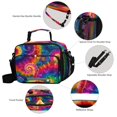 thumbnail image 4 of Insulated Lunch Bag 6L Leak-Proof Lunch Box with Shoulder Strap Multiple Pockets Lunch Tote Colorful Tie-dye with Swirling, 4 of 9