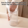 thumbnail image 5 of Airtight PET Dry Food Storage Canister With Measuring Cup And Pour Spout, Leak Proof Cereal Dispenser With Ribbed Design For Pantry Organization, Small (Multicolor, 17*11CM), 5 of 9