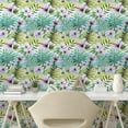 thumbnail image 2 of Ambesonne Tropical Peel & Stick Wallpaper for Home, Exotic Watercolor Flora, 13"x72", Pale Purple and Fern Green, 2 of 5