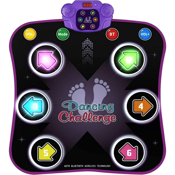Beefunni Dance Mat,Light Up Dance Pad with Wireless Bluetooth Music