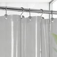 thumbnail image 4 of Barossa Design Lightweight Waterproof Shower Curtain PEVA Liner with 3 Magnets -Clear Black, 72" x 72", 4 of 7