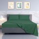 thumbnail image 2 of Juego de sábanas de microfibra de poliéster cepillado de 110gsm PiccoCasa de 4 piezas, tamaño Queen, color verde, 2 of 7