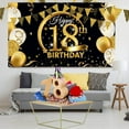 thumbnail image 4 of Birthday Party Banner Home Birthday Theme Backdrop Background Wall Decoration, 18 Years Old, 4 of 7