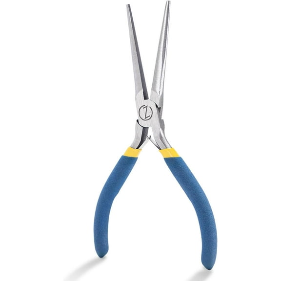 6" Mini Needle Nose Pliers with Comfort Grip Handles, Long Nose Pliers for Handmade Craft, Straight
