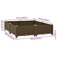 thumbnail image 4 of vidaXL Raised Bed 80x80x23 cm Polypropylene, 4 of 4