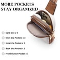 thumbnail image 3 of Bandolera BOSTANTEN Small Bandolera de piel para mujer, color beige, 3 of 8