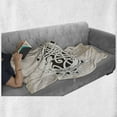 thumbnail image 5 of Celtic Dragon Soft Flannel Fleece Blanket, Folkloric Design 2 Headed Culture Motif Illustration on a Grungy Backdrop, Cozy Plush for Indoor and Outdoor Use, 60" x 80", Eggshell Grey, by Ambesonne, 5 of 5