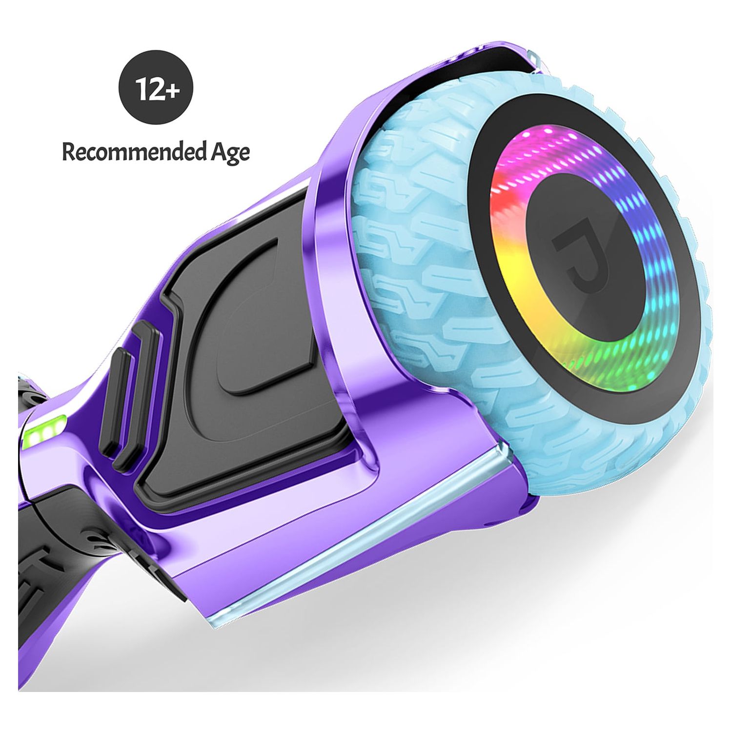 Jetson Rave Hoverboard, Purple, Bluetooth Speaker, Customizable LED Light-up Wheels, 12+ - image 3 of 10