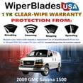 thumbnail image 2 of 2009 GMC Savana 1500 Beam Wiper Blades Wipers w/1yr Warranty (Set of 2), 2 of 5
