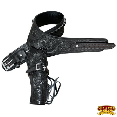 Leather Gun Holster Hilason Western Right Hand Rig 44/45 Caliber