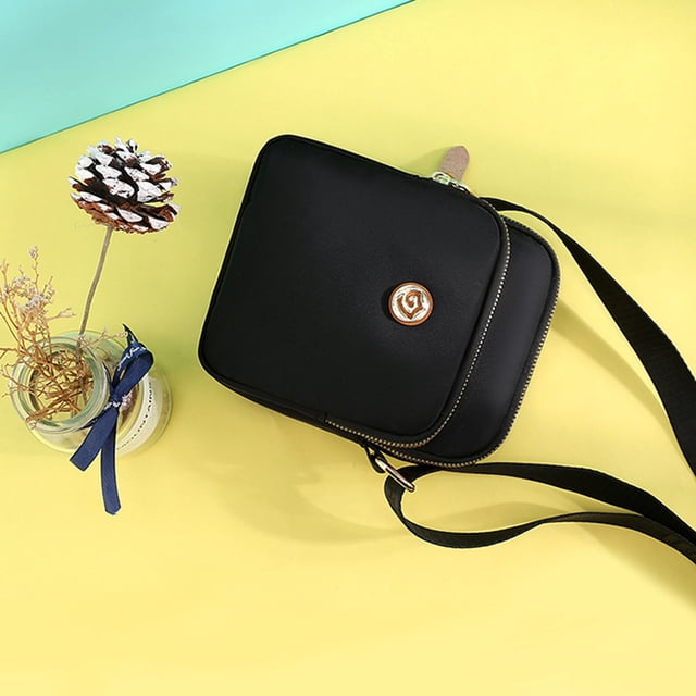 Bolso de mano para mujer Fashionalbe Nylon Simple Mujer Commuter Bolso (Negro)