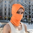 thumbnail image 5 of Unique Bargains 1 Pc Quick-drying Ice Silk Solid Color Balaclava Face Mask Orange Yellow, 5 of 5