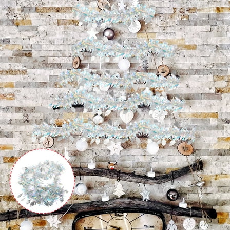 DRAFIDEEP Thick Tinsel Garland Plastic Silver for Festival Decorations 1Pack