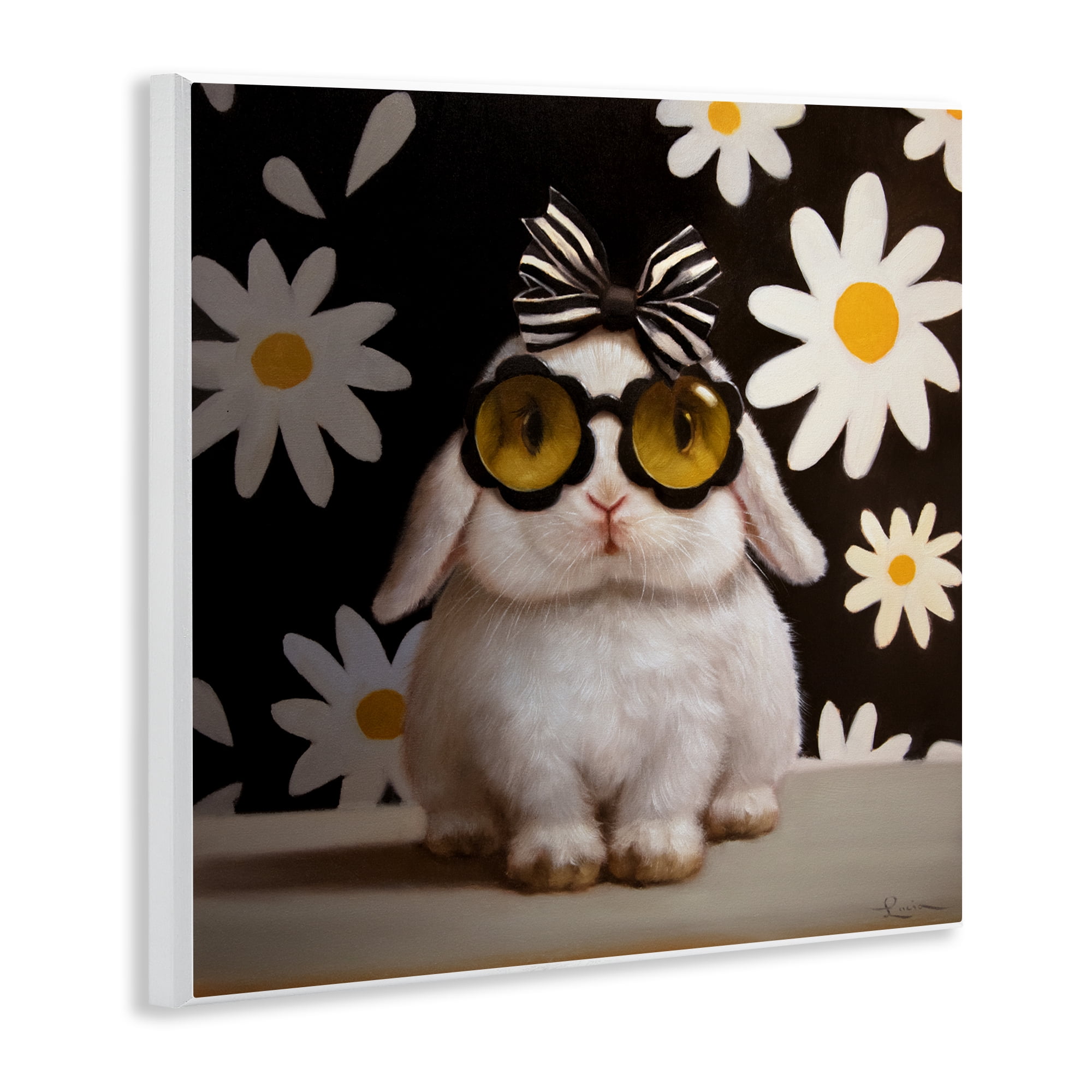 Stupell Industries Boopsie Daisy Bunny Wall Plaque Art, design by Lucia Heffernan