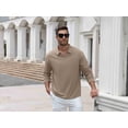 thumbnail image 6 of COOFANDY Long Sleeve Polo Shirts for Men Knit Polo Sweater Lightweight Ribbed Pullover Sweater for Men Casual Collared Shirts for Daily Life, Business and Sports in Autumn and Winter, 6 of 7
