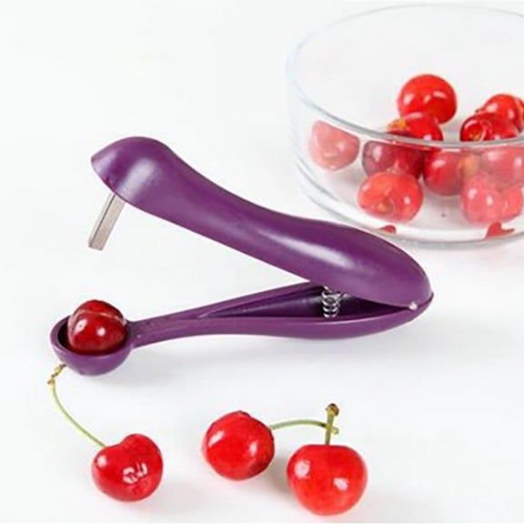 Cherry Pitter - XIPYYKM Stainless Steel Cherries Corer Pitter Tool with Hand-held Push Design, Save Time & Space for Making Cherry Jam with Lock Design