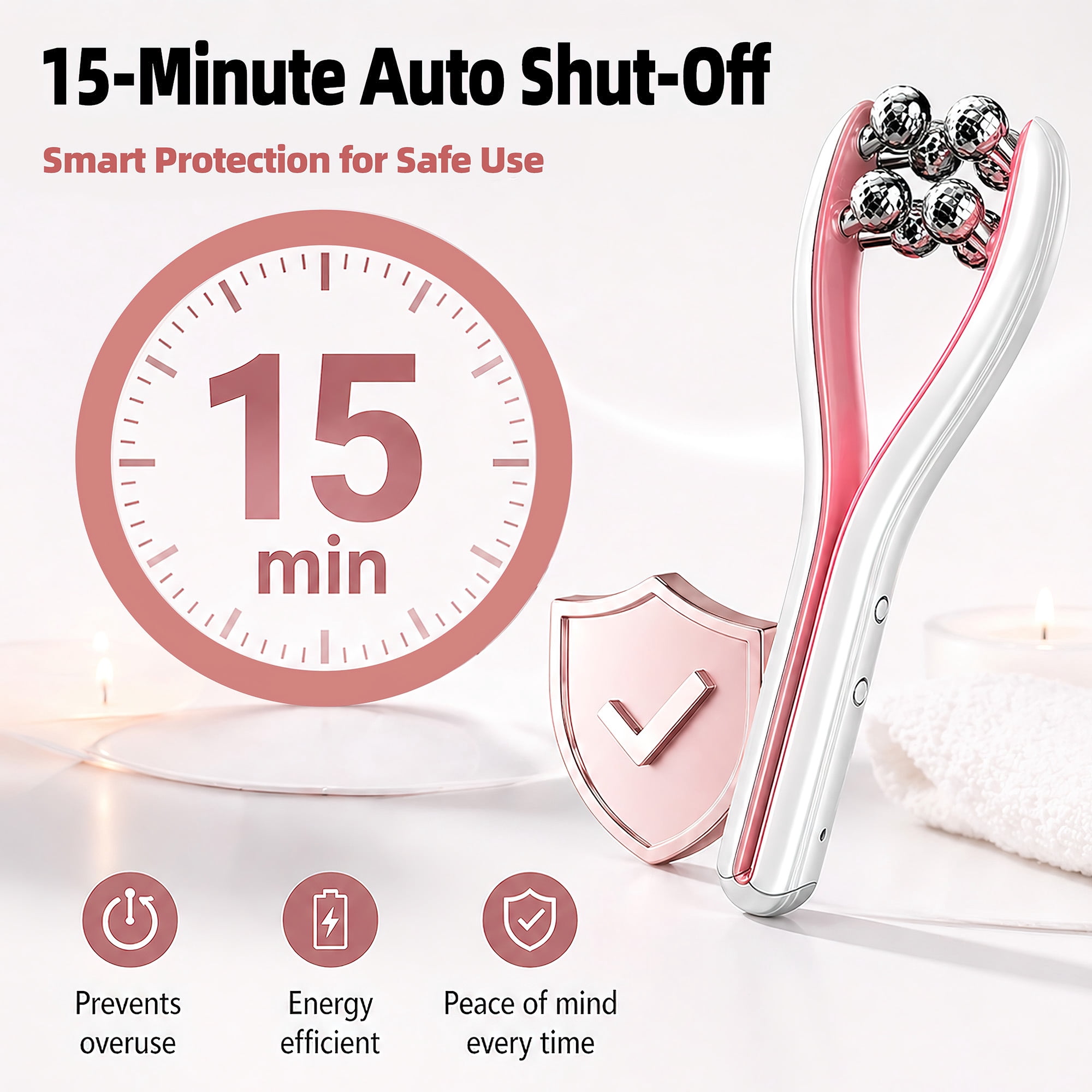 MACTANO Electric Face Massager Tool, Wireless Microcurrent Facial Jaw Massager with 3D Roller 3 Mode for Face Neck