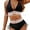 Black, variant on Blooming Jelly Women High Waisted Bikini Sets Tummy Control Swimsuits Color Block Two Piece Drawstring Bathing Suit
