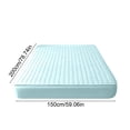 thumbnail image 3 of Ice Silk Summer Mattress Protector - Quilted Waterproof Bed Cover Set, Comfortable Nylon Spandex Topper for All Mattresses, Light Blue, JKODE, 3 of 6