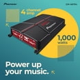 thumbnail image 2 of Pioneer GM-A6704 Amplificador de coche de clase A/B de 4 canales, salida de potencia máxima de 1000 vatios, 60 vatios RSM, tecnología de amplificador de clase AB, filtros variables de paso alto y bajo, 2 of 5