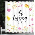 thumbnail image 4 of Ambesonne Saying Shower Curtain, Positive Vibes Be Happy, 69"Wx84"L, Multicolor, 4 of 5